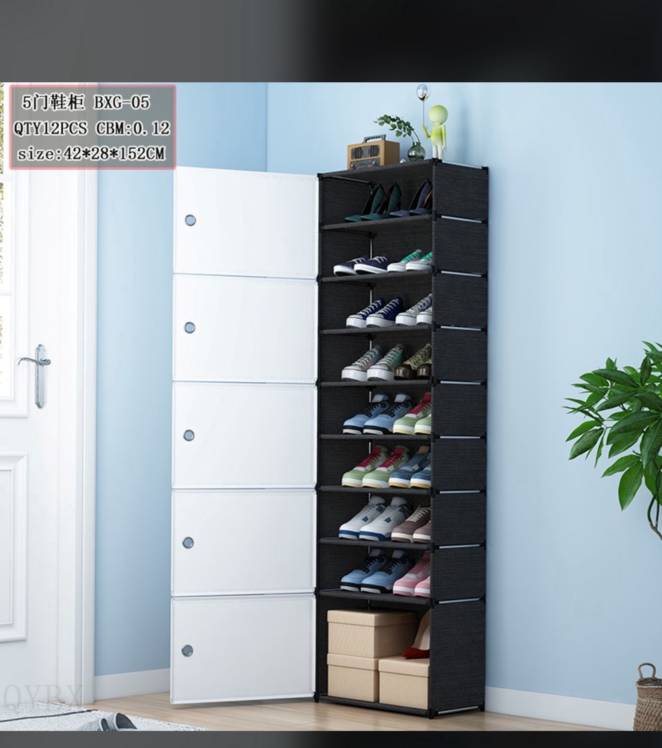 Zapatero 5 cajones 9N Cubierto